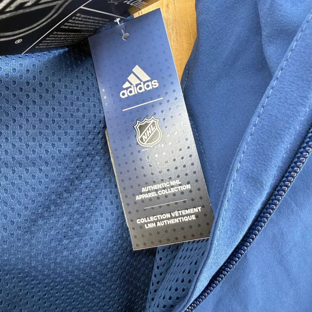 Adidas Tampa Bay Lightning Jacket Mens XL Blue Full Zip Hooded NHL Hockey
